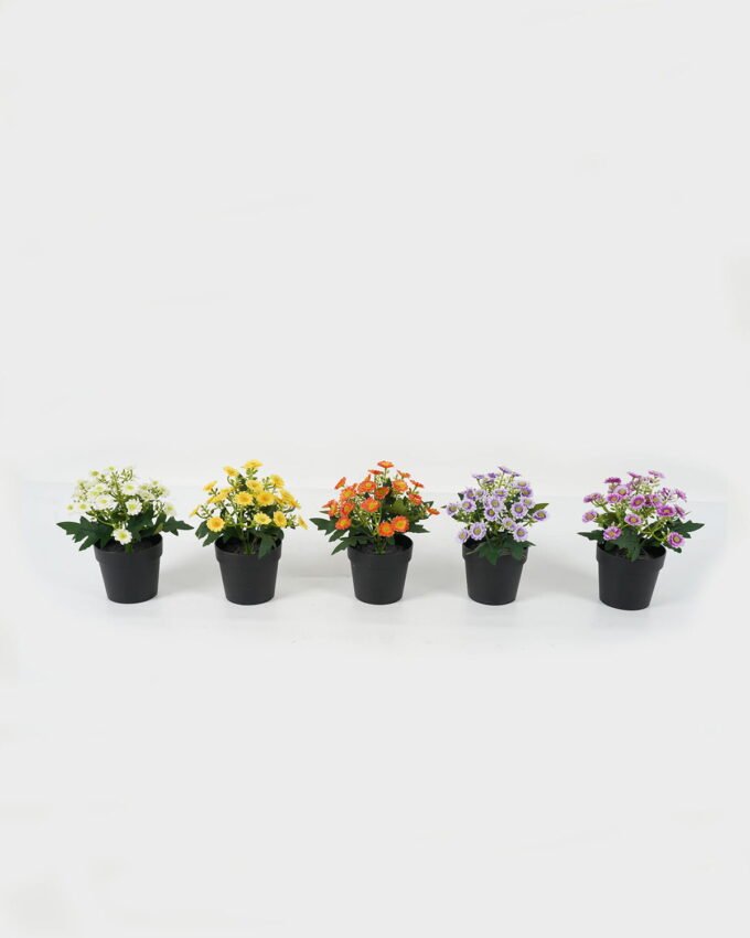 Artificial Flower 15*15*19cm Mini Mum in PP pot GS-03323035 Potted Flowers&Plants YeahFlower is one of Chinese leading OEM manufacturers and exporters , supplying the silk flowers, wholesale artificial trees