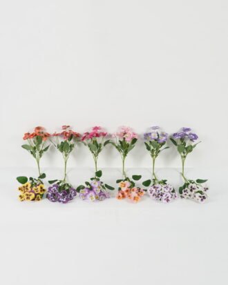 Artificial Flower 22*22*34cm Pansy *5 bush GS-53623035 Flowers Bush YeahFlower is one of Chinese leading OEM manufacturers and exporters , supplying the silk flowers, wholesale artificial trees