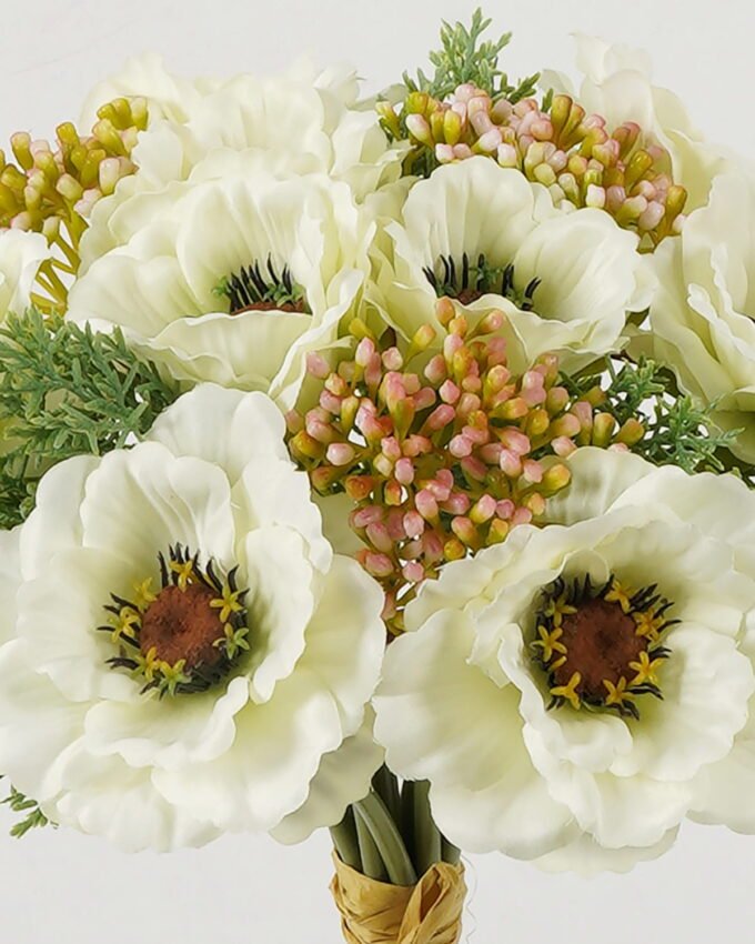 Artificial Flower 22*22*34cm Poppy bundle GS-128J23021-W1 Bouquet YeahFlower is one of Chinese leading OEM manufacturers and exporters , supplying the silk flowers, wholesale artificial trees
