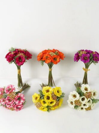 Artificial Flower 20*20*30cm Rose bundle GS-128J23020-Z1 Bouquet 3,000+ sqm showroom with thousands of artificial flowers, plants & trees ready for global sourcing.