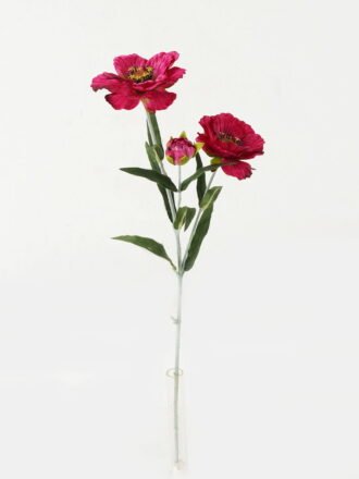 Artificial Flower 15*15*49cm Poppy single stem GS-128J23023-P1 Single Flowers 3,000+ sqm showroom with thousands of artificial flowers, plants & trees ready for global sourcing.