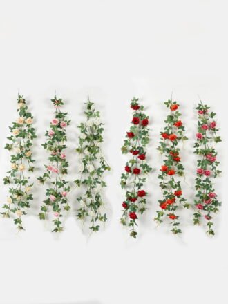 Artificial Flower 16*137cm Rose *7 garland GS-64423002-O1 Leaves&Sprays&Foliages 3,000+ sqm showroom with thousands of artificial flowers, plants & trees ready for global sourcing.