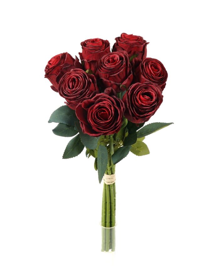 Artificial Flower 19*41cm Rose *8 bundle  GS-44623001-R1 Bouquet YeahFlower is one of Chinese leading OEM manufacturers and exporters , supplying the silk flowers, wholesale artificial trees