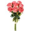 Artificial Flower 19*41cm Rose *8 bundle  GS-44623001-R2 Bouquet YeahFlower is one of Chinese leading OEM manufacturers and exporters , supplying the silk flowers, wholesale artificial trees
