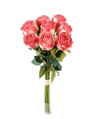 Artificial Flower 19*41cm Rose *8 bundle  GS-44623001-R2 Bouquet YeahFlower is one of Chinese leading OEM manufacturers and exporters , supplying the silk flowers, wholesale artificial trees