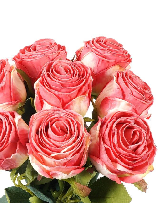 Artificial Flower 19*41cm Rose *8 bundle  GS-44623001-R2 Bouquet YeahFlower is one of Chinese leading OEM manufacturers and exporters , supplying the silk flowers, wholesale artificial trees