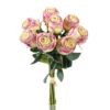 Artificial Flower 19*41cm Rose *8 bundle  GS-44623001 Bouquet YeahFlower is one of Chinese leading OEM manufacturers and exporters , supplying the silk flowers, wholesale artificial trees
