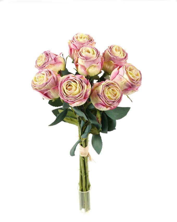 Artificial Flower 19*41cm Rose *8 bundle  GS-44623001 Bouquet YeahFlower is one of Chinese leading OEM manufacturers and exporters , supplying the silk flowers, wholesale artificial trees