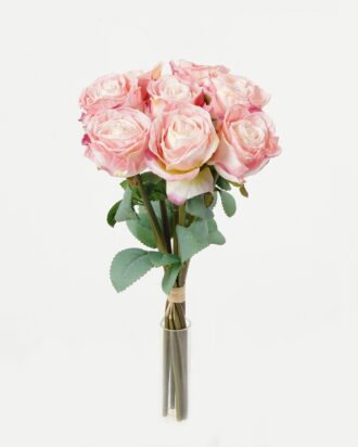 Artificial Flower 19*36cm Rose *8 bundle  GS-44623002-P1 Bouquet YeahFlower is one of Chinese leading OEM manufacturers and exporters , supplying the silk flowers, wholesale artificial trees