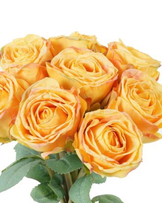 Artificial Flower 19*36cm Rose *8 bundle  GS-44623002-Y1 Bouquet YeahFlower is one of Chinese leading OEM manufacturers and exporters , supplying the silk flowers, wholesale artificial trees