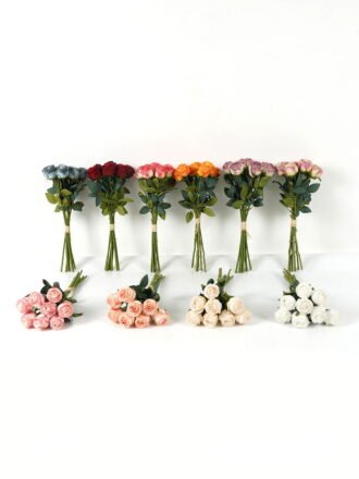 Artificial Flower 19*41cm Rose *8 bundle  GS-44623001-Z1 Bouquet 3,000+ sqm showroom with thousands of artificial flowers, plants & trees ready for global sourcing.