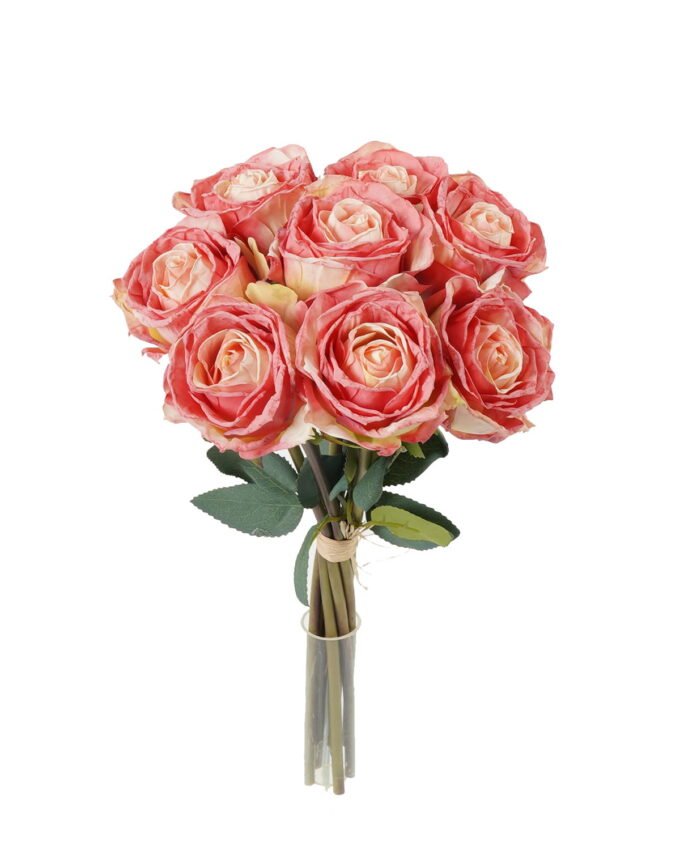 Artificial Flower 19*36cm Rose *8 bundle  GS-44623002 Bouquet YeahFlower is one of Chinese leading OEM manufacturers and exporters , supplying the silk flowers, wholesale artificial trees