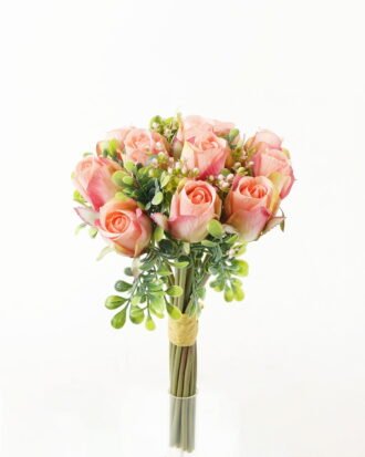 Artificial Flower 20*20*33cm Rose bundle GS-128J23018-P2 Bouquet YeahFlower is one of Chinese leading OEM manufacturers and exporters , supplying the silk flowers, wholesale artificial trees