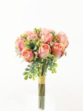 Artificial Flower 20*20*33cm Rose bundle GS-128J23018 Bouquet 3,000+ sqm showroom with thousands of artificial flowers, plants & trees ready for global sourcing.
