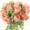 Artificial Flower 20*20*33cm Rose bundle GS-128J23018-P2 Bouquet YeahFlower is one of Chinese leading OEM manufacturers and exporters , supplying the silk flowers, wholesale artificial trees