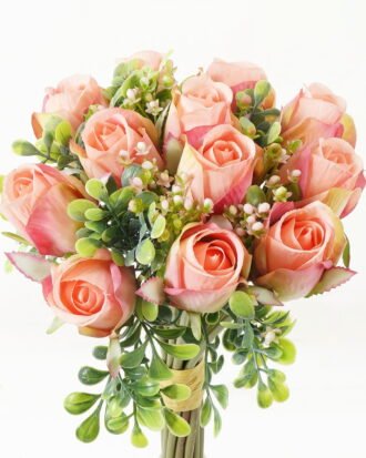 Artificial Flower 20*20*33cm Rose bundle GS-128J23018-P2 Bouquet YeahFlower is one of Chinese leading OEM manufacturers and exporters , supplying the silk flowers, wholesale artificial trees