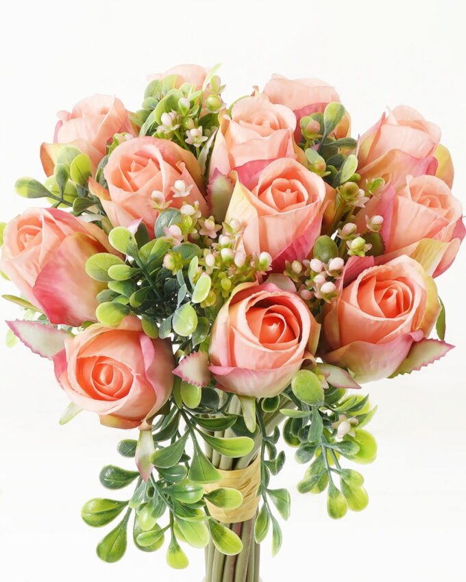Artificial Flower 20*20*33cm Rose bundle GS-128J23018-P2 Bouquet YeahFlower is one of Chinese leading OEM manufacturers and exporters , supplying the silk flowers, wholesale artificial trees