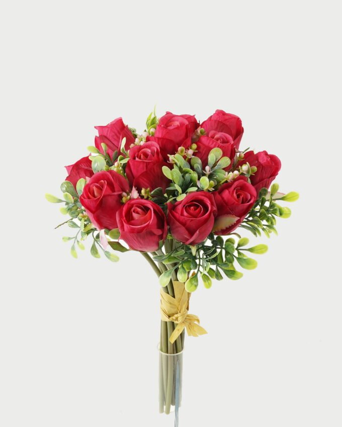 Artificial Flower Rose bundle GS-128J23018-R1_4 Artificial Flower 20*20*33cm Rose bundle GS-128J23018-R1 Bouquet YeahFlower is one of Chinese leading OEM manufacturers and exporters , supplying the silk flowers, wholesale artificial trees