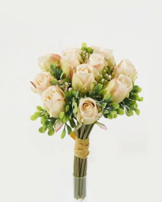 Artificial Flower 20*20*33cm Rose bundle GS-128J23018-W1 Bouquet YeahFlower is one of Chinese leading OEM manufacturers and exporters , supplying the silk flowers, wholesale artificial trees