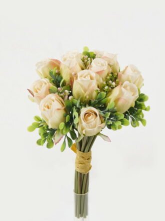Artificial Flower 20*20*33cm Rose bundle GS-128J23018-R1 Bouquet 3,000+ sqm showroom with thousands of artificial flowers, plants & trees ready for global sourcing.