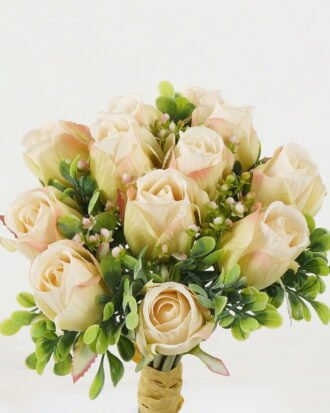 Artificial Flower 20*20*33cm Rose bundle GS-128J23018-W1 Bouquet YeahFlower is one of Chinese leading OEM manufacturers and exporters , supplying the silk flowers, wholesale artificial trees