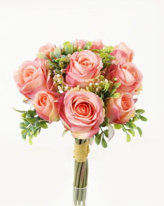 Artificial Flower 22*22*33cm Rose bundle GS-128J23019-P2 Bouquet YeahFlower is one of Chinese leading OEM manufacturers and exporters , supplying the silk flowers, wholesale artificial trees