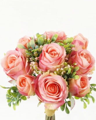 Artificial Flower 22*22*33cm Rose bundle GS-128J23019-P2 Bouquet YeahFlower is one of Chinese leading OEM manufacturers and exporters , supplying the silk flowers, wholesale artificial trees