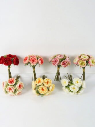 Artificial Flower 22*22*33cm Rose bundle GS-128J23019-P2 Bouquet 3,000+ sqm showroom with thousands of artificial flowers, plants & trees ready for global sourcing.