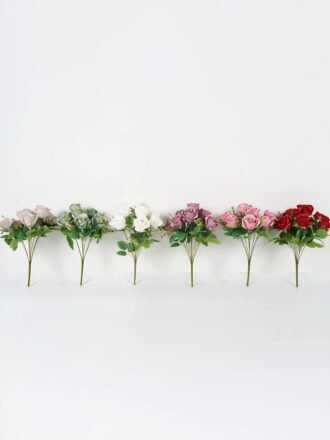 Artificial Flower 20*20*42cm Rose bush GS-70023001-W1 Flowers Bush 3,000+ sqm showroom with thousands of artificial flowers, plants & trees ready for global sourcing.