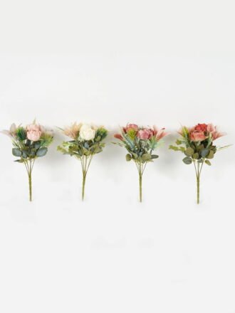 Artificial Flower 25*25*43cm Rose bush GS-70023002-W1 Flowers Bush 3,000+ sqm showroom with thousands of artificial flowers, plants & trees ready for global sourcing.