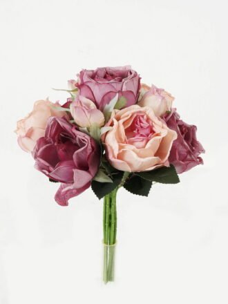Artificial Flower 20*20*29.5cm Rose bush GS-70023005-Y1 Bouquet 3,000+ sqm showroom with thousands of artificial flowers, plants & trees ready for global sourcing.