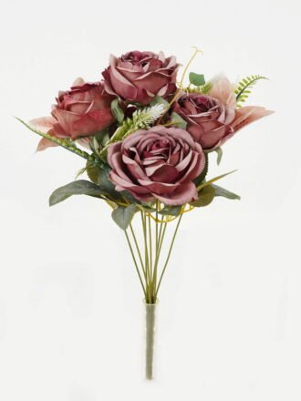 Artificial Flower 25*25*47cm Rose bush GS-128J23017 Flowers Bush 3,000+ sqm showroom with thousands of artificial flowers, plants & trees ready for global sourcing.