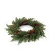 Artificial Plant 60*60cm Red fruit&Pinecone wreath GS-54023022 Christmas Item YeahFlower is one of Chinese leading OEM manufacturers and exporters , supplying the silk flowers, wholesale artificial trees