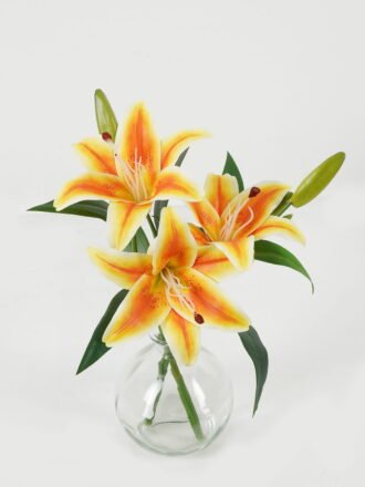 Artificial Table Plants 35cm Lily*3 in the glass GS-06923004 Potted Flowers&Plants 3,000+ sqm showroom with thousands of artificial flowers, plants & trees ready for global sourcing.