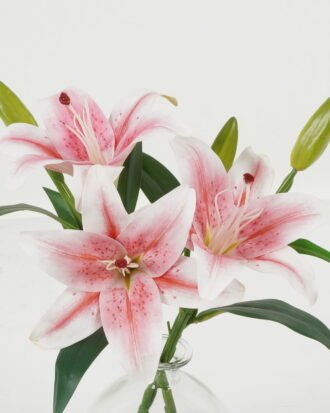 Artificial Table Plants 35cm Lily*3 in the glass GS-06923004 Potted Flowers&Plants YeahFlower is one of Chinese leading OEM manufacturers and exporters , supplying the silk flowers, wholesale artificial trees