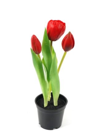 Artificial Table Plants 9*9*24cm Tulip *3 in PP  pot GS-24523024 Potted Flowers&Plants 3,000+ sqm showroom with thousands of artificial flowers, plants & trees ready for global sourcing.