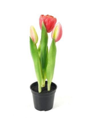 Artificial Table Plants 9*9*24cm Tulip *3 in PP  pot GS-24523024-R1 Potted Flowers&Plants YeahFlower is one of Chinese leading OEM manufacturers and exporters , supplying the silk flowers, wholesale artificial trees