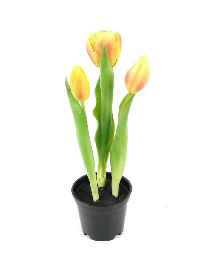 Artificial Table Plants 9*9*24cm Tulip *3 in PP  pot GS-24523024-Y2 Potted Flowers&Plants YeahFlower is one of Chinese leading OEM manufacturers and exporters , supplying the silk flowers, wholesale artificial trees