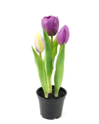 Artificial Table Plants 9*9*24cm Tulip *3 in PP  pot GS-24523024-Z1 Potted Flowers&Plants YeahFlower is one of Chinese leading OEM manufacturers and exporters , supplying the silk flowers, wholesale artificial trees