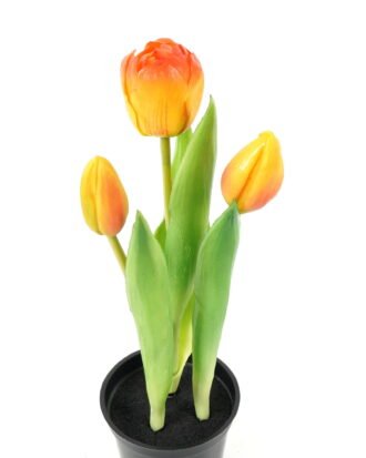 Artificial Table Plants 9*9*24cm Tulip *3 in PP  pot GS-24523024 Potted Flowers&Plants YeahFlower is one of Chinese leading OEM manufacturers and exporters , supplying the silk flowers, wholesale artificial trees