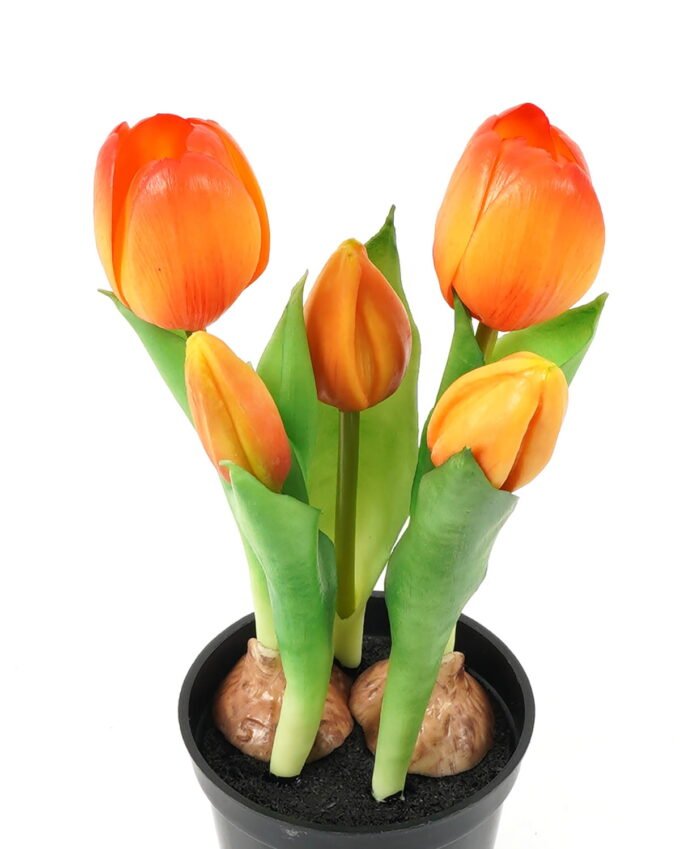 Artificial Table Plants 11*11*22cm Tulip *5  in PP  pot GS-24523025-O1 Potted Flowers&Plants YeahFlower is one of Chinese leading OEM manufacturers and exporters , supplying the silk flowers, wholesale artificial trees