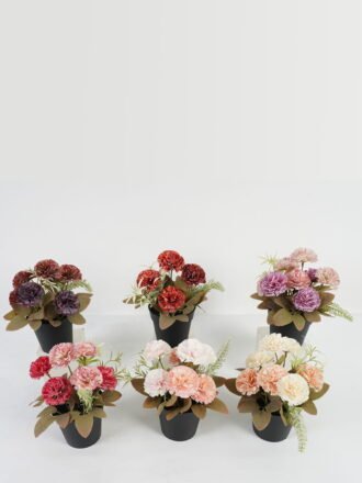 Artificial Flower 16*16*20cm Chrysanthemum Rose in PP pot GS-03323040 Potted Flowers&Plants 3,000+ sqm showroom with thousands of artificial flowers, plants & trees ready for global sourcing.