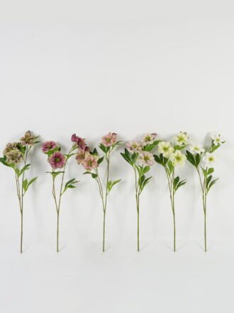 Artificial Flower 23*23*62cm Christmas Rose single stem GS-39123009-W1 Single Flowers 3,000+ sqm showroom with thousands of artificial flowers, plants & trees ready for global sourcing.