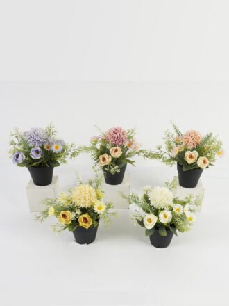 Artificial Flower 17*17*18cm Daisy in PP pot GS-03323045 Potted Flowers&Plants 3,000+ sqm showroom with thousands of artificial flowers, plants & trees ready for global sourcing.