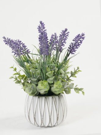 Artificial Flower 22*22*35cm Lavender in cement pot GS-03323072 Potted Flowers&Plants 3,000+ sqm showroom with thousands of artificial flowers, plants & trees ready for global sourcing.