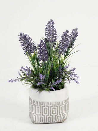 Artificial Flower 17*17*25cm Lavender in cement pot GS-03323073 Potted Flowers&Plants 3,000+ sqm showroom with thousands of artificial flowers, plants & trees ready for global sourcing.
