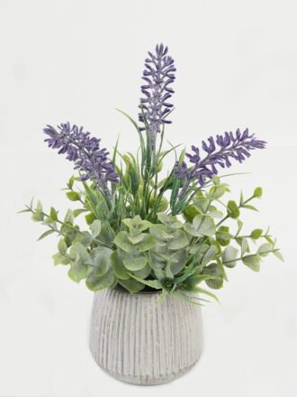 Artificial Flower 15*15*25cm Lavender in cement pot GS-03323074 Potted Flowers&Plants 3,000+ sqm showroom with thousands of artificial flowers, plants & trees ready for global sourcing.