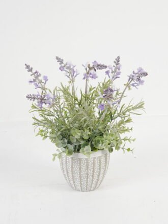 Artificial Flower 25*25*33cm Lavender in cement pot GS-03323078 Potted Flowers&Plants 3,000+ sqm showroom with thousands of artificial flowers, plants & trees ready for global sourcing.