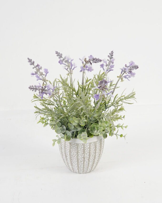 Artificial Flower 25*25*36cm Lavender in cement pot GS-03323077 Potted Flowers&Plants YeahFlower is one of Chinese leading OEM manufacturers and exporters , supplying the silk flowers, wholesale artificial trees