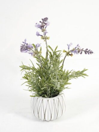 Artificial Flower 25*25*33cm Lavender in cement pot GS-03323079 Potted Flowers&Plants 3,000+ sqm showroom with thousands of artificial flowers, plants & trees ready for global sourcing.